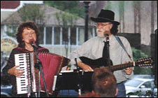 Lou & Peter Berryman at the UU Meetinghouse in Amherst on Nov. 9