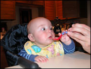 Cameron's first spoonful (#1)